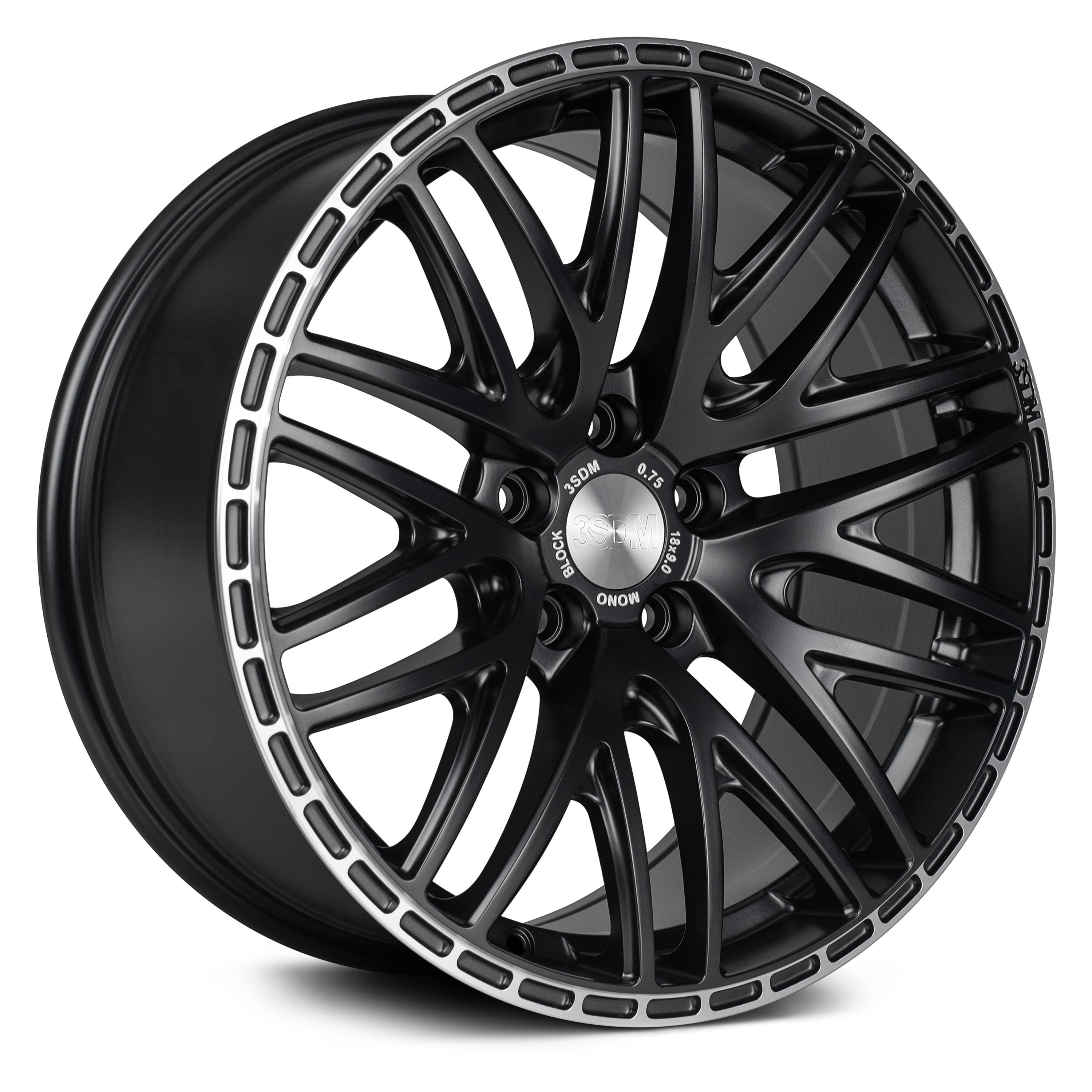 3SDM 0.75 Matt Black - Machined Lip Matt Black / Machined Lip