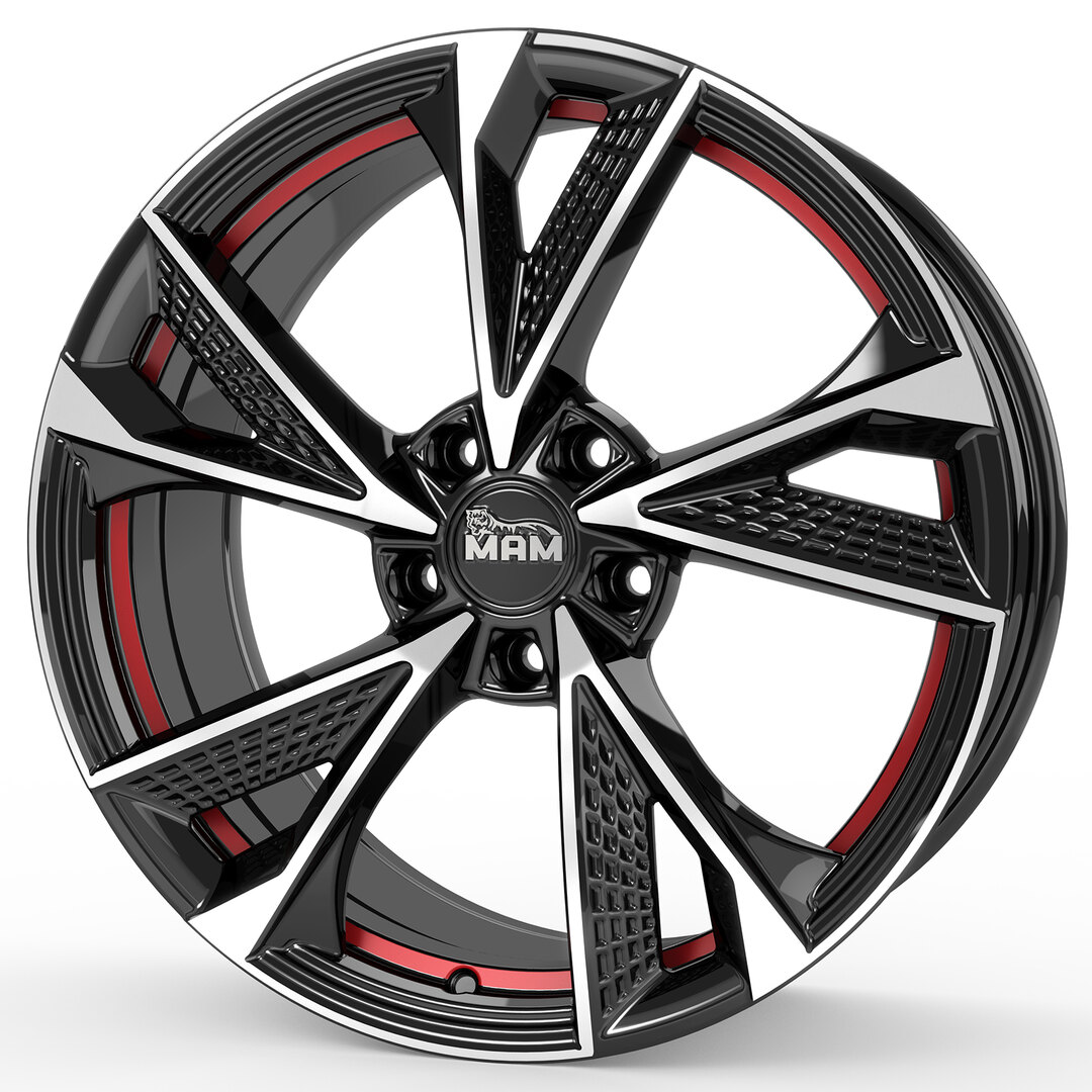 Mam RS6 Black Front Polish Red Inside Black Front Polish Red Inside