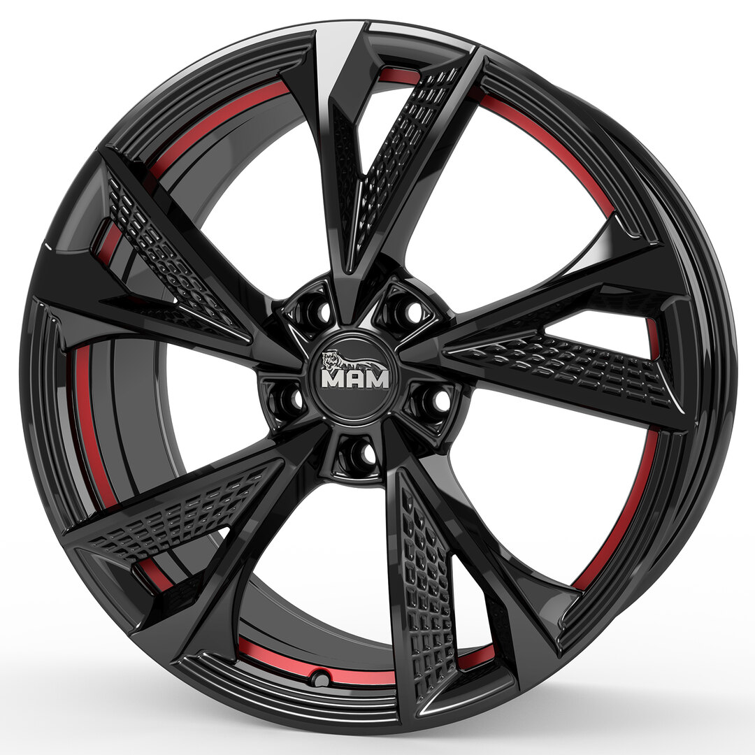 Mam RS6 Black Painted Red Inside Black Painted Red Inside