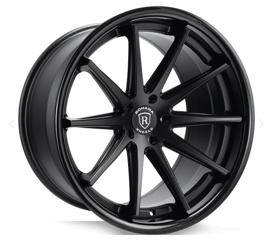 Rohana RFC10 Matte Black/Gloss Black Lip