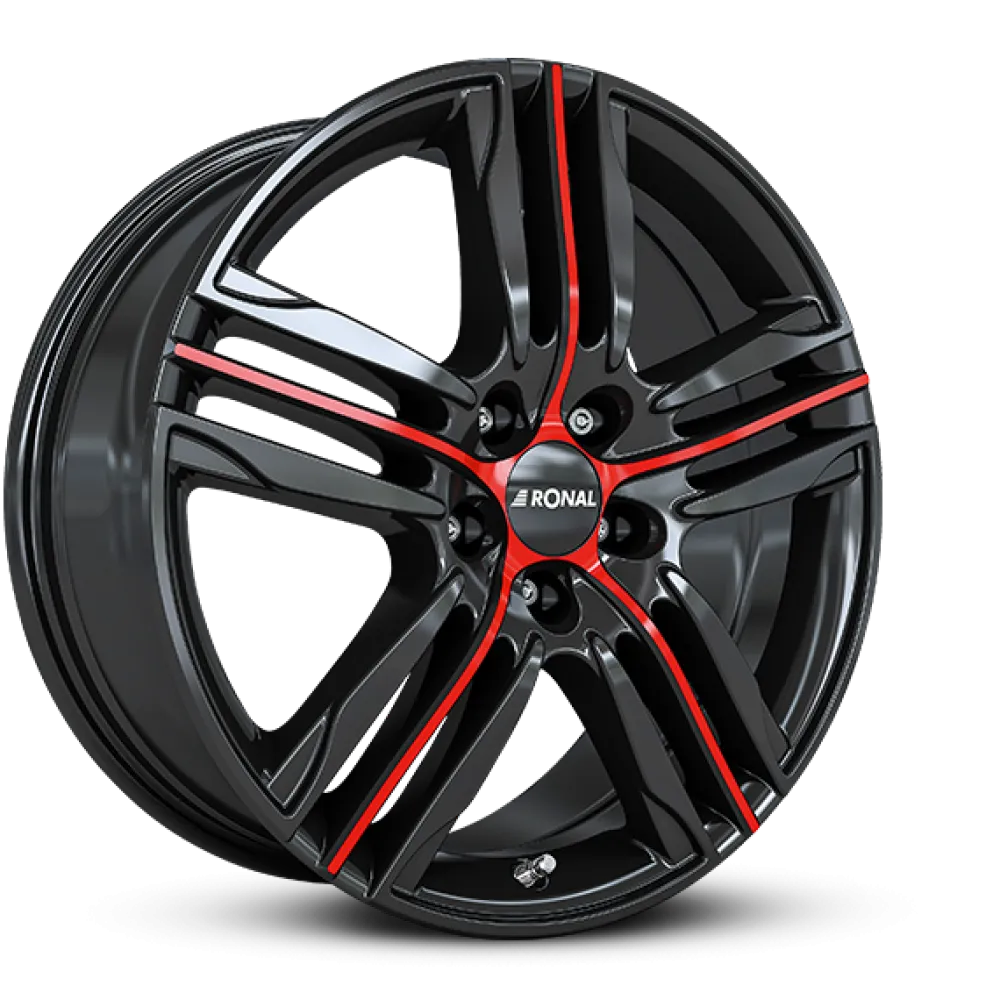 RONAL R57 MCR Jet Black Red Spoke