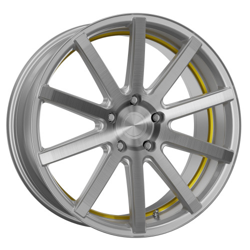 Corspeed Corspeed deville Silver-brushed-Surface/ undercut Color Trim gelb