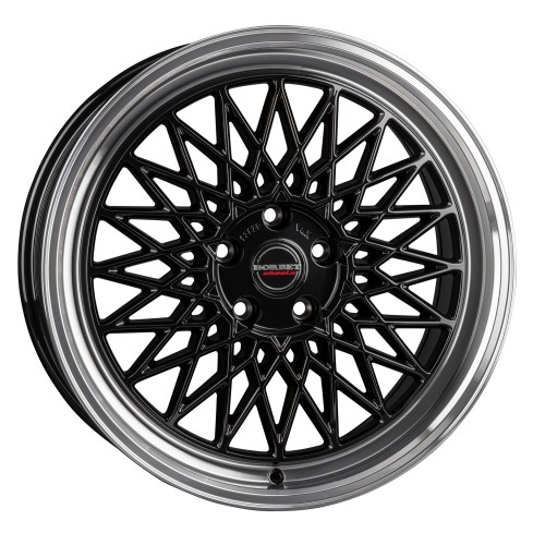 Borbet B lack rim polished