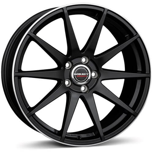 Borbet GTX black matt rim silver