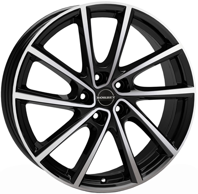 Borbet V black polished glossy
