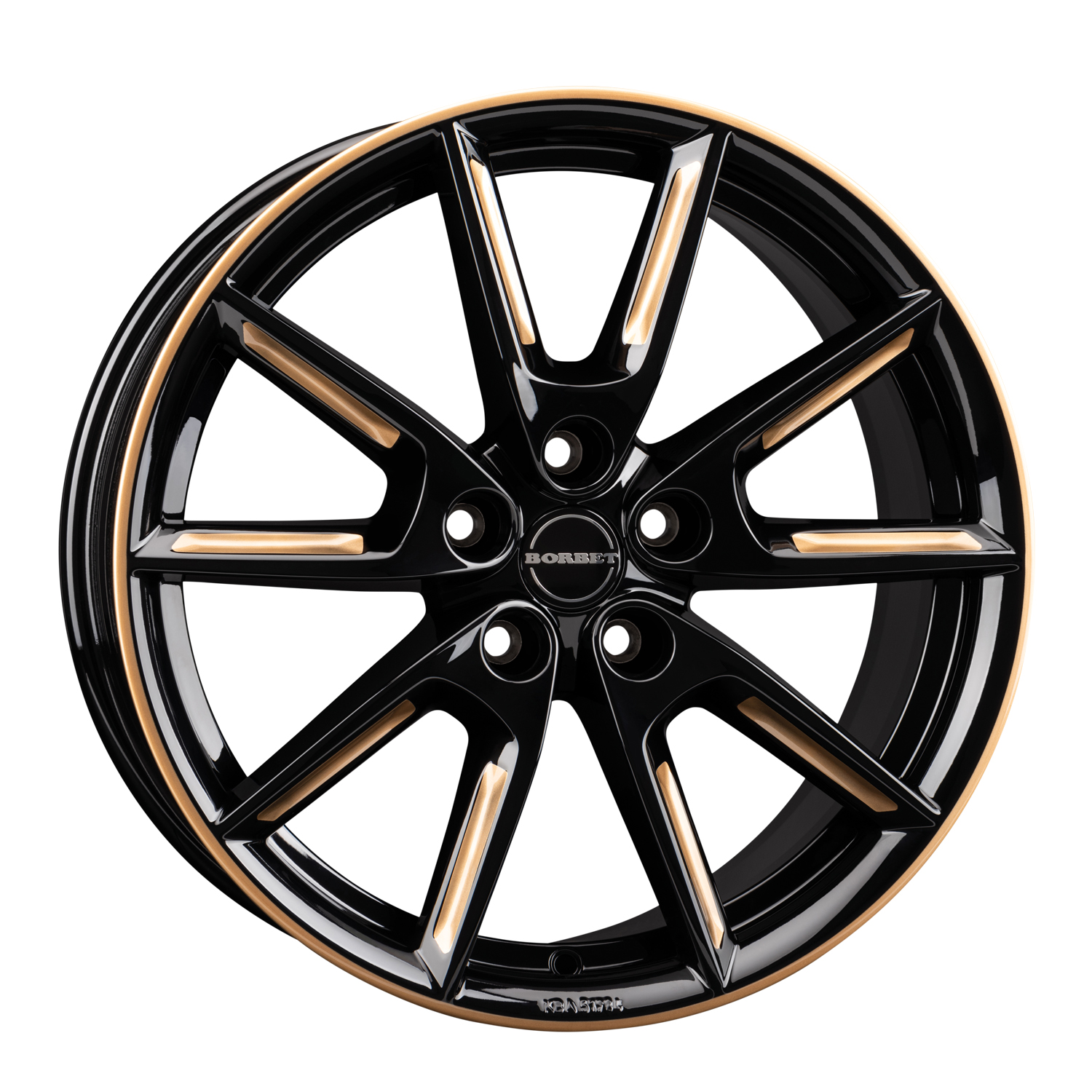Borbet Lx19 black glossy gold spoke rim