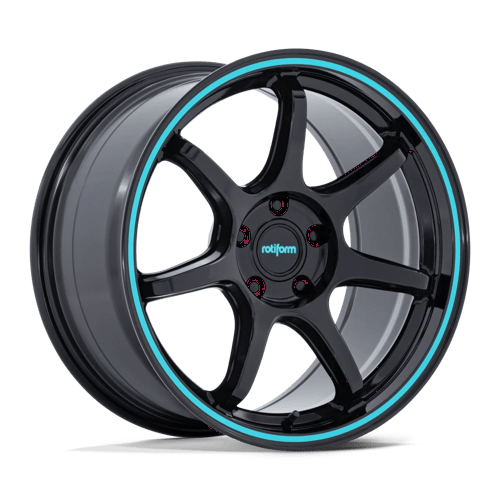 Rotiform BPU GLOSS BLACK W/ TEAL STRIPE