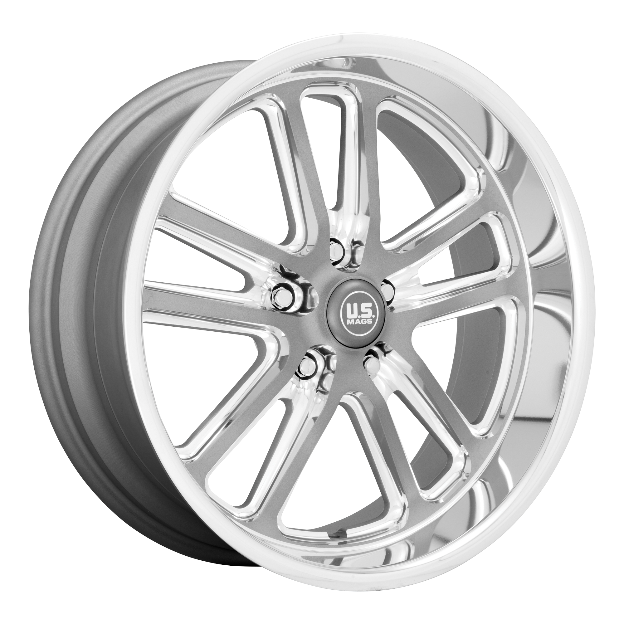 US Mag 1PC BULLET TEXTURED GUNMETAL W/ MILLED EDGES