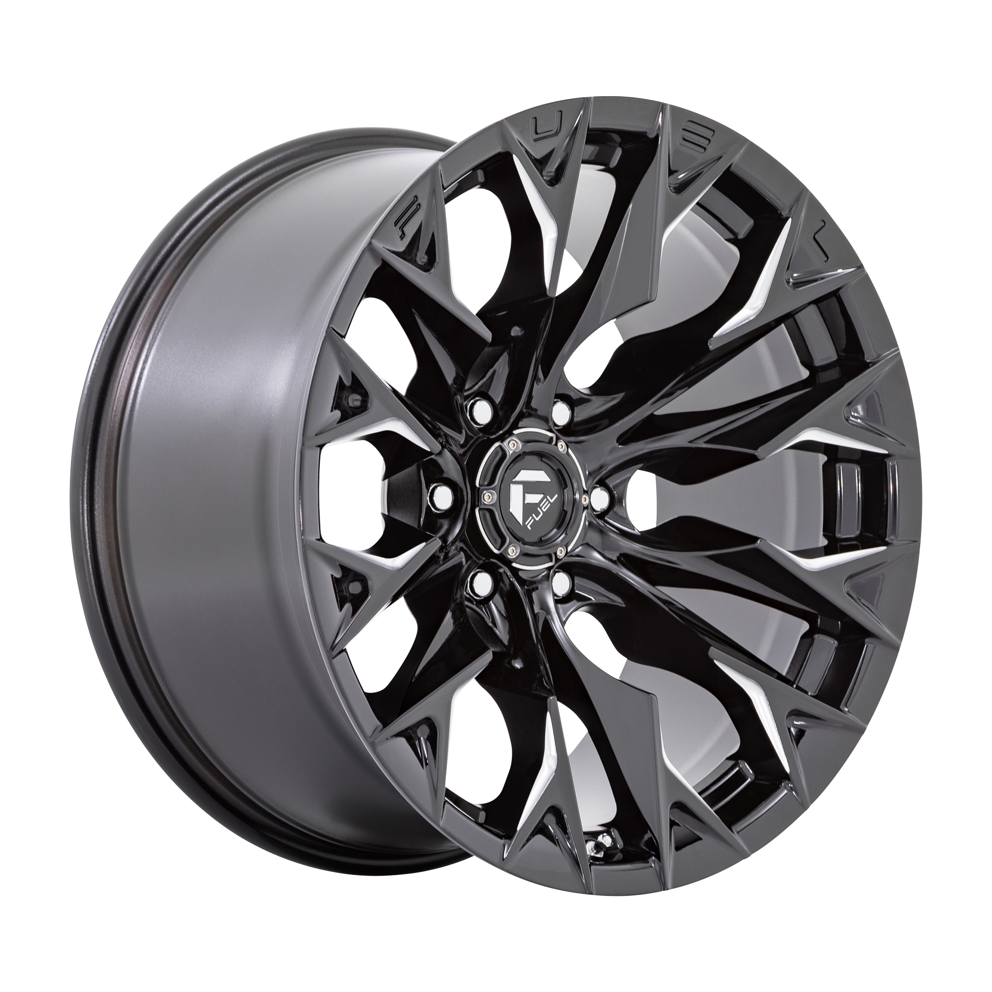 Fuel 1PC FLAME 8 GLOSS BLACK MILLED