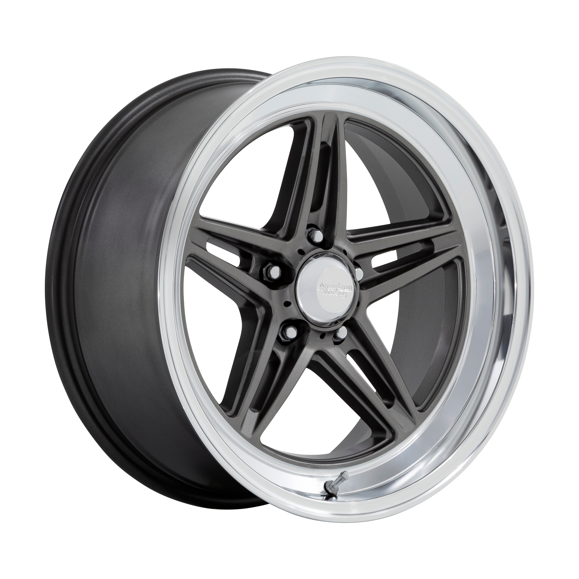 American Racing Vintage GROOVE ANTHRACITE W/ DIAMOND CUT LIP