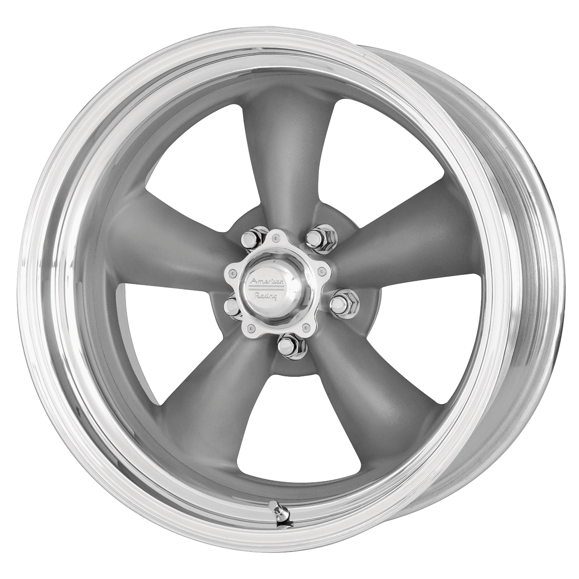 American Racing Vintage VN215 TT-II 1PC MAG GRAY W/ MACHINED LIP