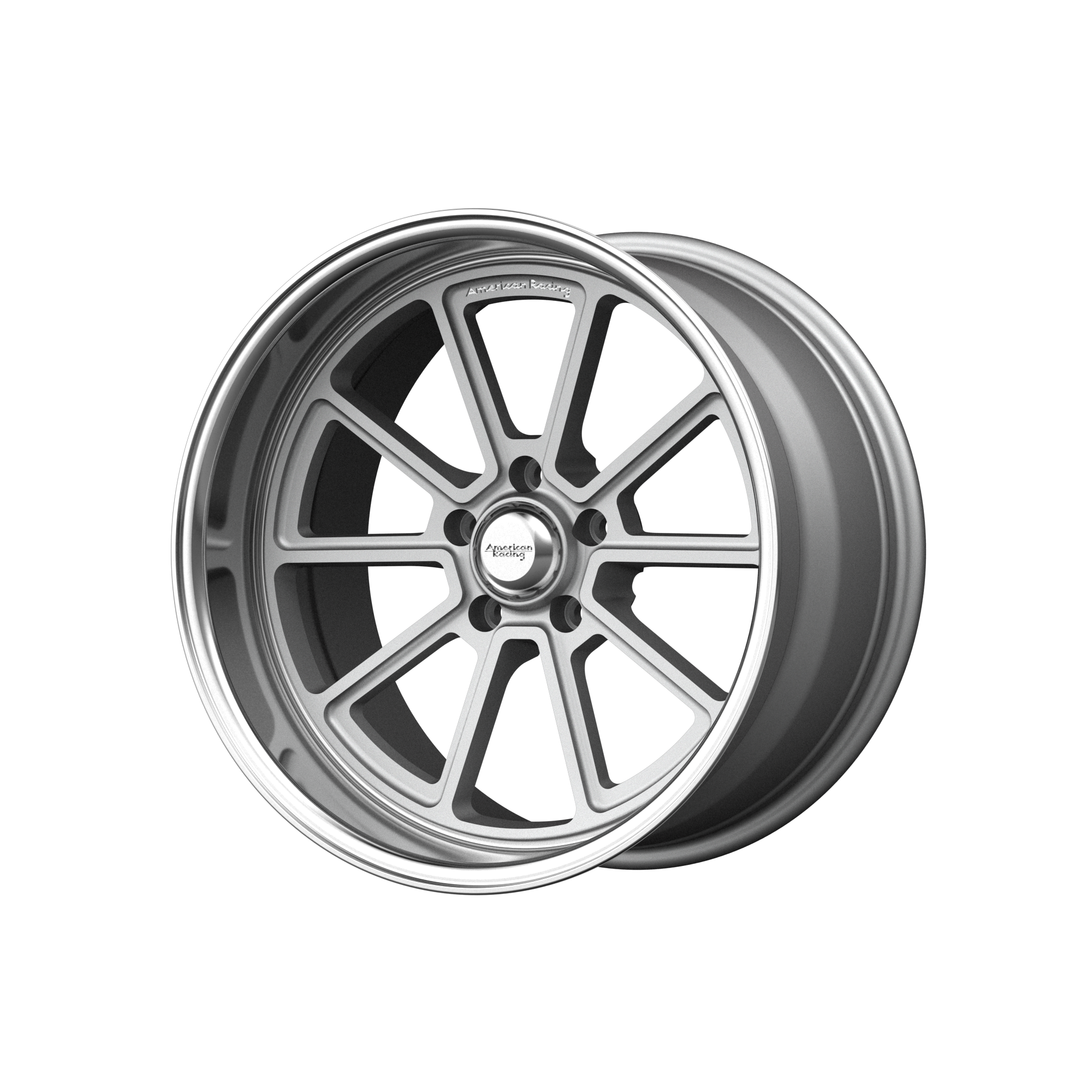American Racing Vintage VN510 VINTAGE SILVER W/ DIAMOND CUT LIP