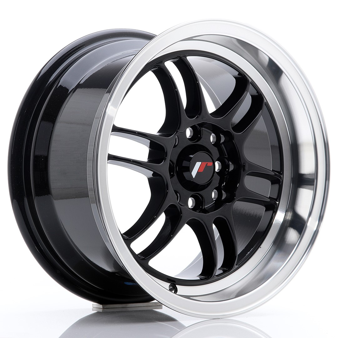 JAPAN RACING JR7 JR7 Gloss Black w- Machined Lip Gloss Black w/ Machined Lip