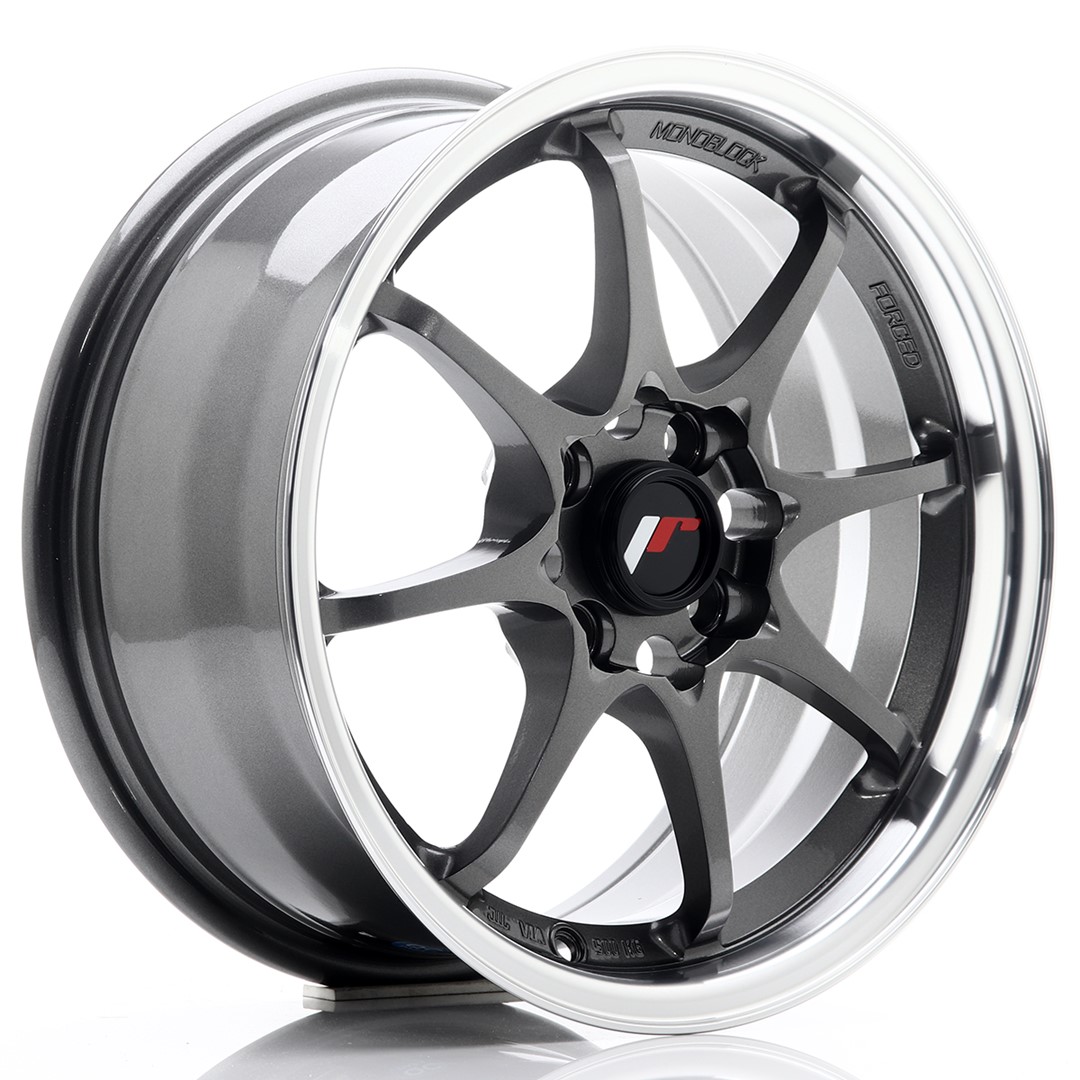 JAPAN RACING JR5 JR5 Gun Metal w- Machined Lip Gun Metal w/ Machined Lip