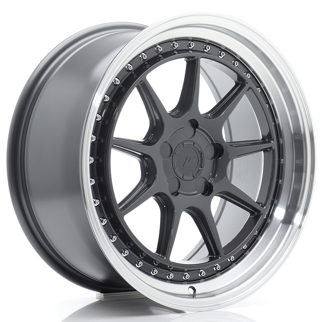 JAPAN RACING JR47 JR47 Hyper Gray w- Machined Lip Hyper Gray w/ Machined Lip
