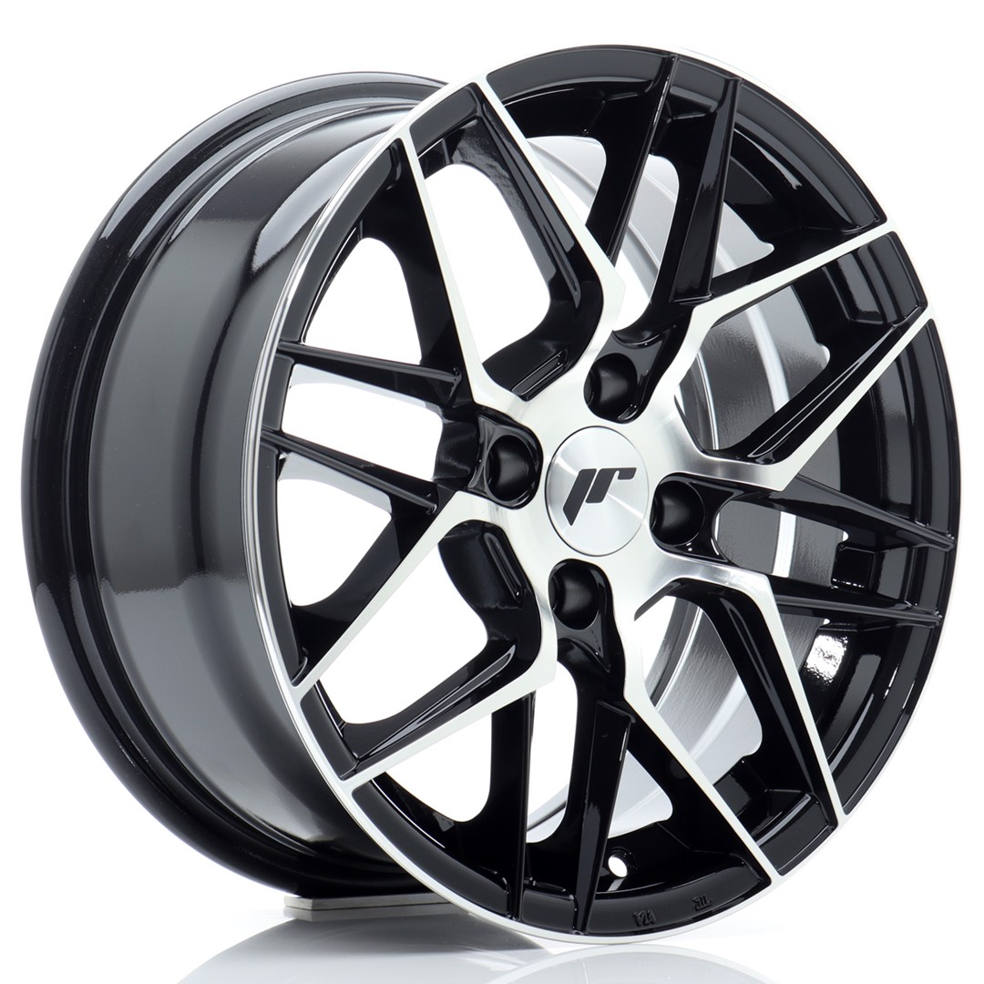 JAPAN RACING JR28 JR28 Gloss Black Machined Face Gloss Black Machined Face