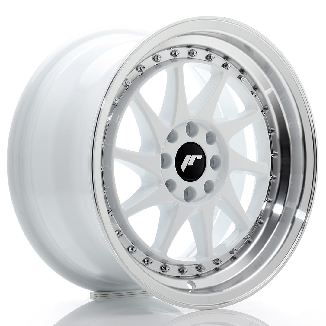 JAPAN RACING JR26 JR26 White w- Machined Lip White w/ Machined Lip