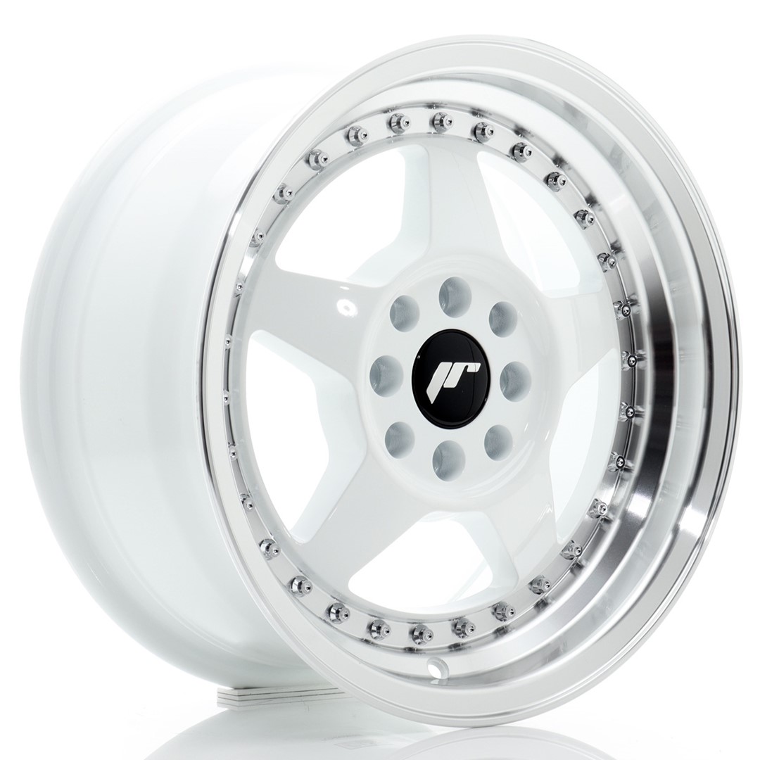 JAPAN RACING JR6 JR6 White w- Machined Lip White w/ Machined Lip