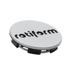Rotiform Centerkapsel Sølv Med Sort Rotiform(1003-40SB)