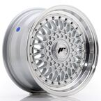 JAPAN RACING JR9 JR9 Silver w- Machined Lip+Silver Rivets 15"(5906871165082) JAPAN RACING JR9 JR9 Silver w- Machined Lip+Silver Rivets 15"(5906871165082)